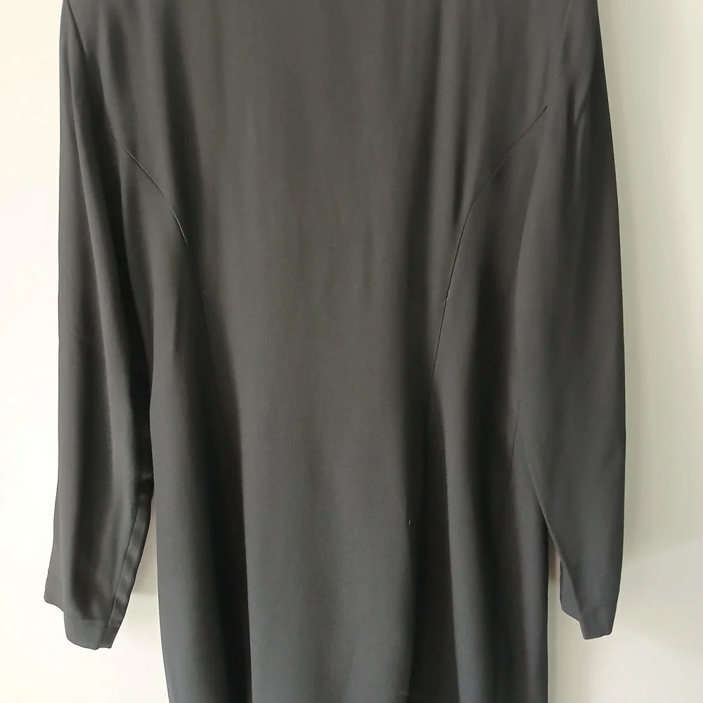 Vintage‎ 3131 1980's Women's Size 8 Midi Wrap Dress Gold Button Shoulder Pads